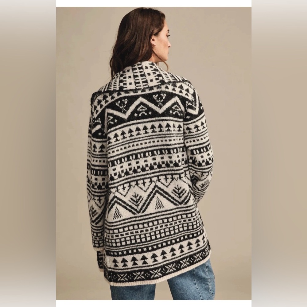 NWT Lucky Brand Wool Blend Fair Isle Shawl Collar Cardigan XXL $149 - Picture 2 of 7